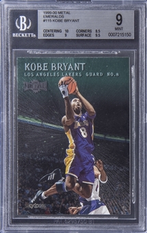 1999-00 Metal "Emeralds" #115 Kobe Bryant - BGS MINT 9